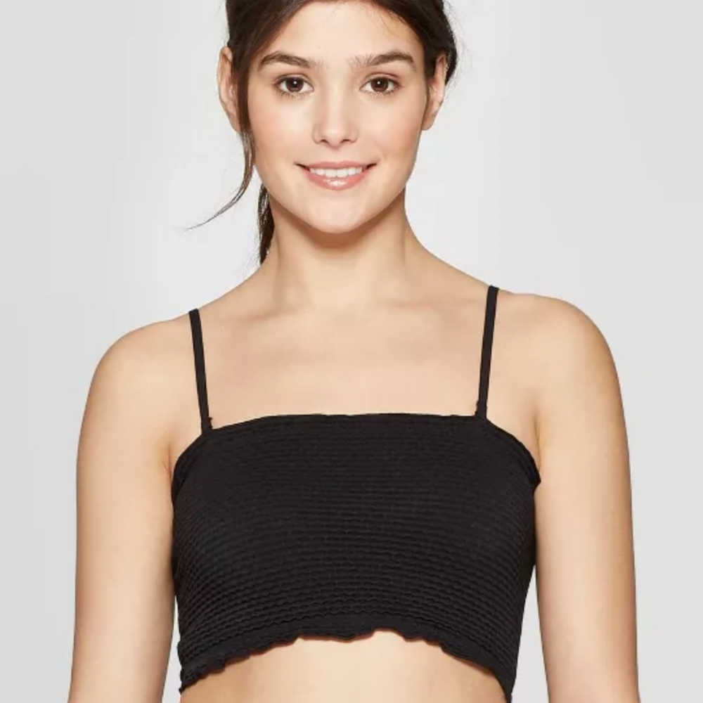 New Colsie black bra crop top size XS